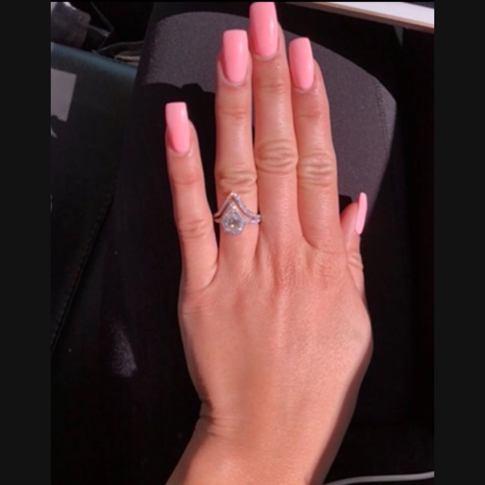 Karl Lagerfeld Silver Ring with Elegant Split Band Design